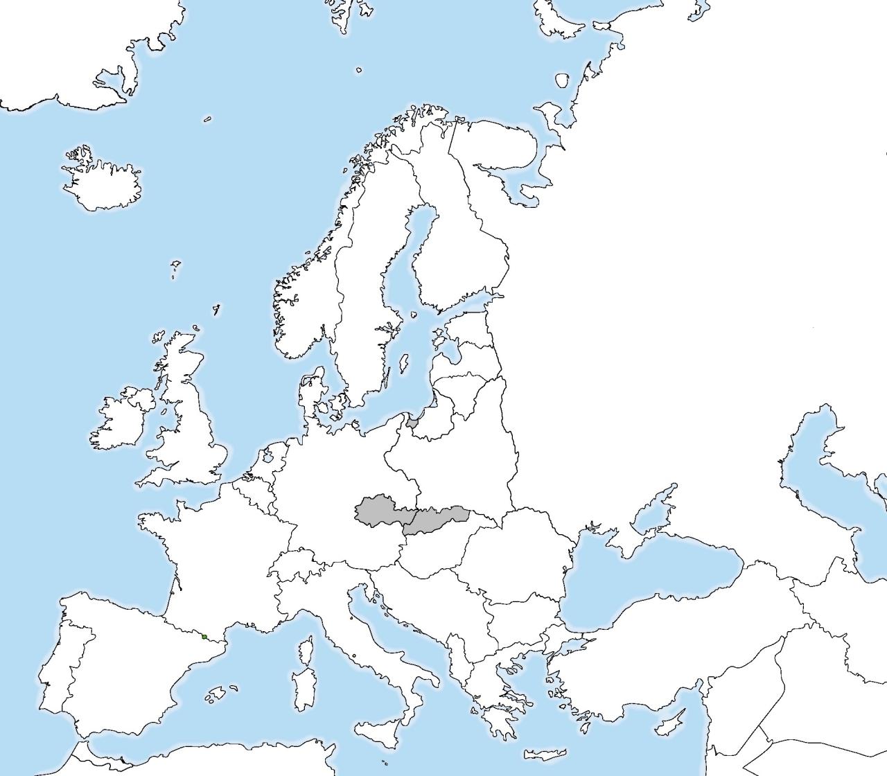 Blank map of europe wwii