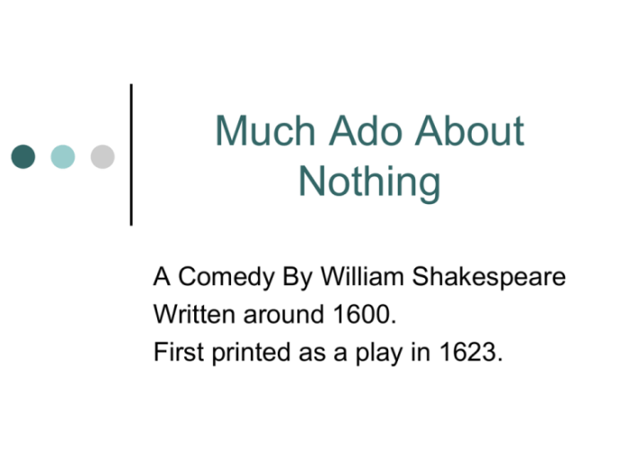 Metaphors in much ado about nothing