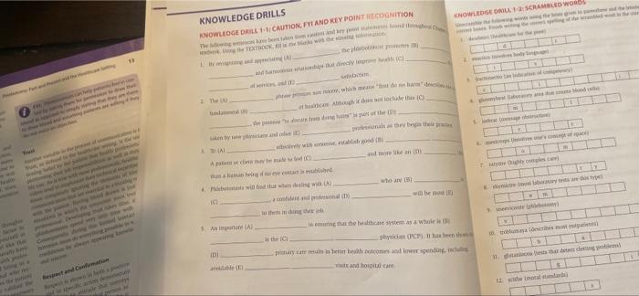 Knowledge drill 8-1 caution and keypoint recognition