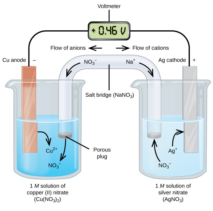 Describe the electrodes in this tin copper galvanic cell