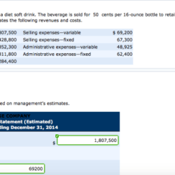 Company bottles 2a problem jorge lite distributes diet sold beverage soft drink solved income statement cvp bottle per cents estimates
